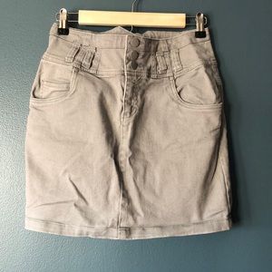 Grey denim skirt